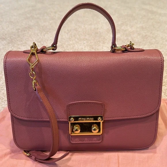 Miu Miu Madras Antico mauve pink crossbody bag - Picture 2 of 11